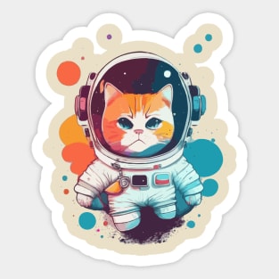 Space Cat Adventures Beyond the Stars Sticker